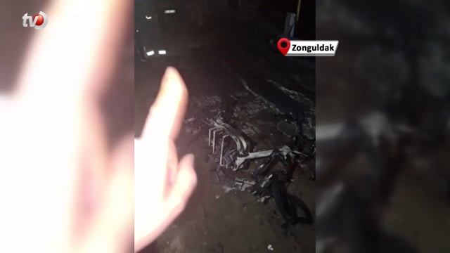 Şarjda Bırakılan Elektrikli Bisiklet Patladı