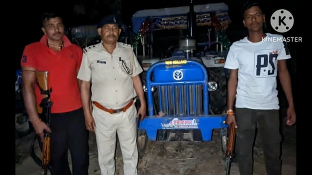 पुलिस ने अवैध बालू का परिवहन कर रहे एक ट्रैक्टर को किया जप्त