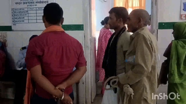 लखीसराय जिले के पिपरिया पुलिस में गिरफ्तार दो वारंटी को सदर अस्पताल मेडिकल जांच बाद भेजा जेल।