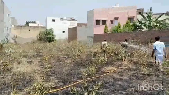 अज्ञात कारणो से लगी खेत में आग मौके पर पहुंची फायर ब्रिगेड ने पाया आग पर काबू