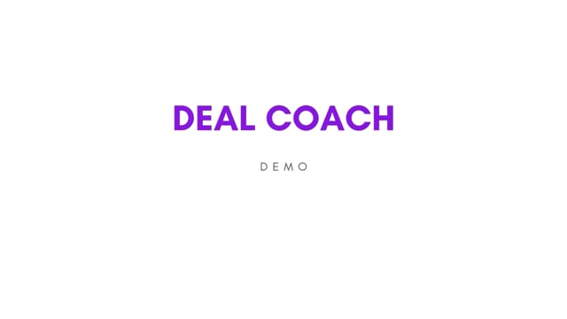 Coach Deals. Optimize Win Rates.