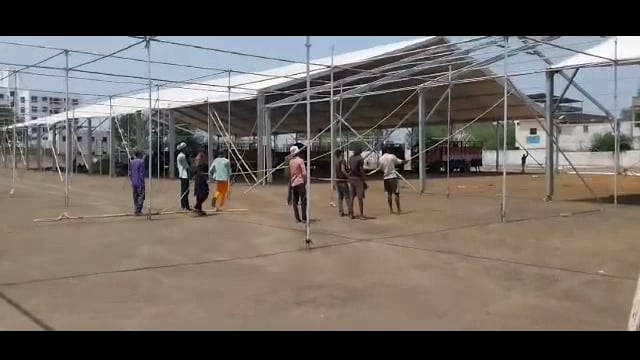 जिल्हा परिषदेच्या मैदानावर प्रियंका गांधी यांच्या सभेची जय्यत तयारी सुरू