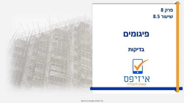 פיגומים | בדיקות
