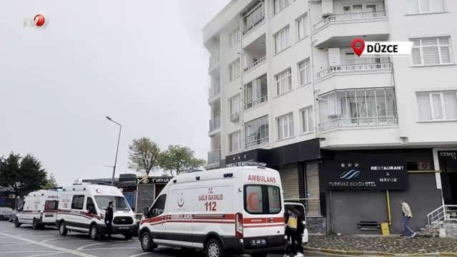 Akçakoca'da Otelde Yangın 3 Kişi Dumandan Etkilendi