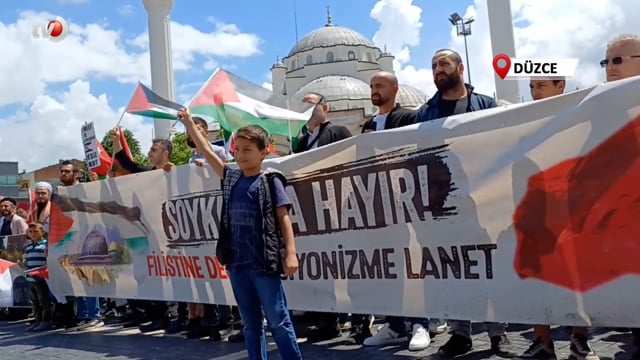 Düzce'de İsrail Protestosu