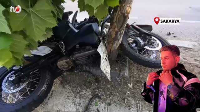 Kontrolden Çıkan Motosiklet Ağaca Çarptı Sürücü Hayatını Kaybetti