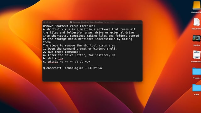 Remove Shortcut Virus