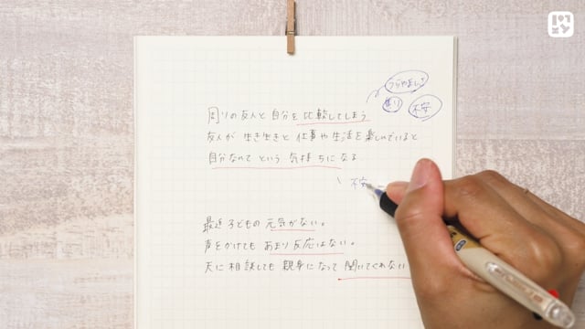 悩み･モヤモヤを書き出す