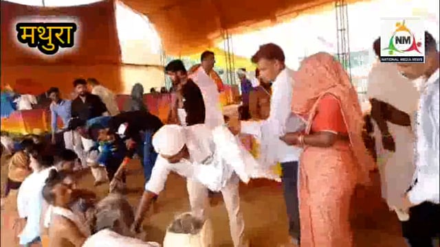 जाजम पट्टी में स्थित हनुमान मंदिर पर भागवत कथा समापन पर हुआ विशाल भंण्डारे का आयोजन।