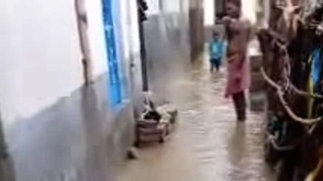 शेखोपुर सराय नगर पंचायत में थोड़ी सी बारिश हुई और जल जमाव की समस्या