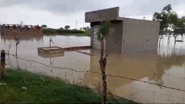 गंगा एक्सप्रेसवे द्वारा मोहनिया गांव के पास पुलिया बंद कर देने से पानी का निकास हुआ बंद,हजारों बीघा जमीन जलमगन हुई