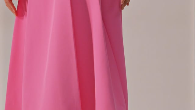Plain Cascade Midi Skirt