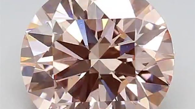 3.09ct Fancy Pink Round Brilliant Lab-Grown Diamond, IGI