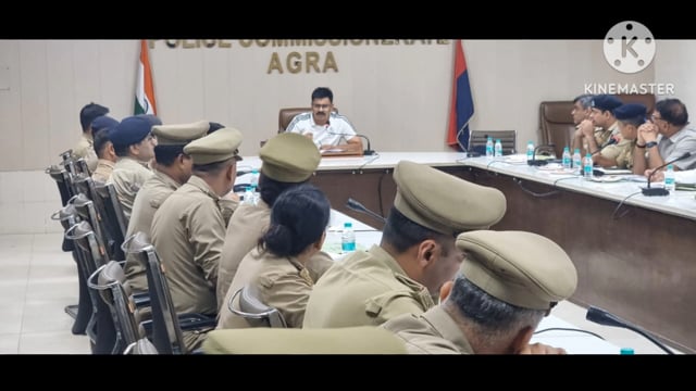 पुलिस उपायुक्त नगर जोन कमिश्नरेट आगरा द्वारा कावड मीटिंग
