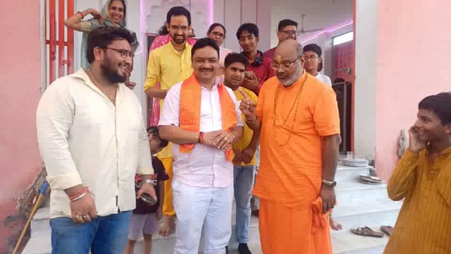 भगवानपुर पूर्व मुख्यमंत्री और भाजपा नेता सुबोध राकेश ने हनुमान और शिव मूर्ति का अनावरण किया 