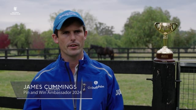 James Cummings is Pin & Win Ambassador for 2024 Melbourne Cup Carnival