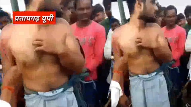 प्रतापगढ़ में चोर को रस्सी से बांधकर पीटाः चोरी कर भाग रहे दोनों; ग्रामीणों ने पकड़कर मारा