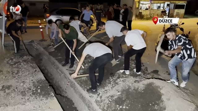 Doğal Gaz Çukuru Küreklerle Kapatıldı