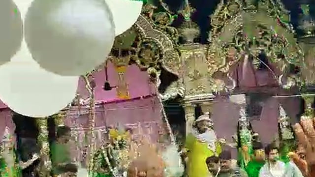 हरियाली तीज के अवसर पर बांके बिहारी के दर्शन