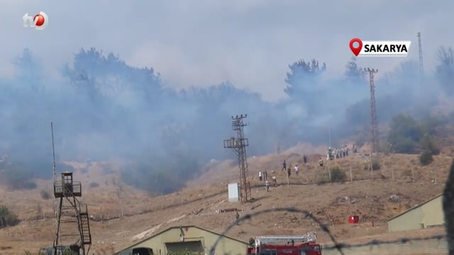 Askeri Kışla İçerisindeki Ormanlık Alanda Korkutan Yangın