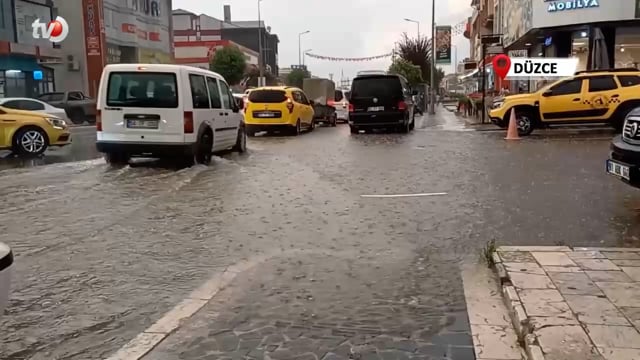 Düzce’de Sağanak Etkili Oldu