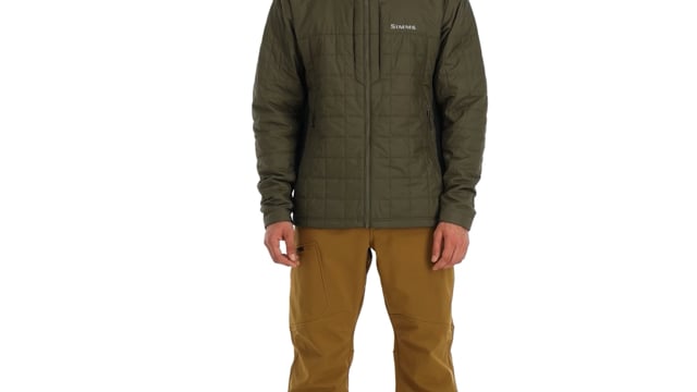 Simms Fall Run Hybrid Hoody Jacket for superior warmth and layering during fishing trips.