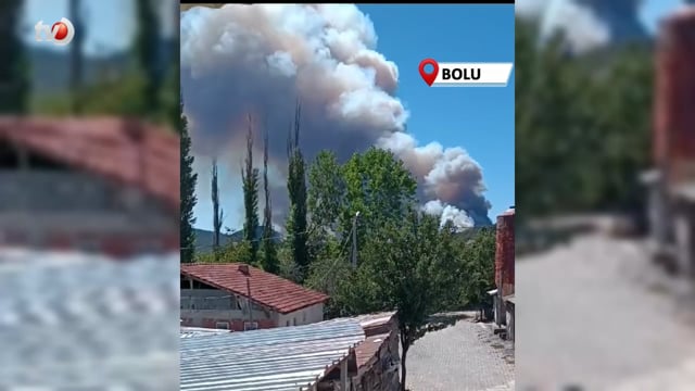 Bolu’da 2 İlçe Arasında Orman Yangını Başladı