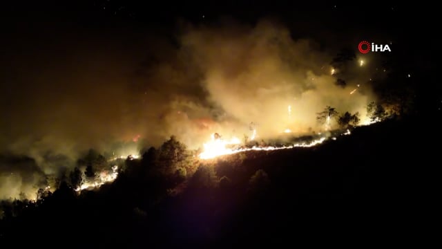 Bolu’daki orman yangını  devam ediyor