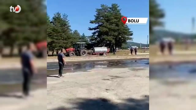 Seyir Halinde Yanmaya Başlayan Otomobil Hurdaya Döndü