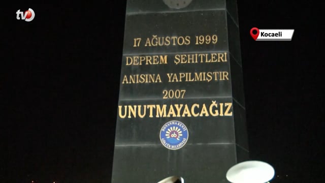 17 Ağustos Depremi'nin 25. Yıl Dönümünde Hayatını Kaybedenler 03.02'de Anıldı