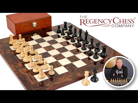 The Black Sovereign Deluxe Chess Set in Solid Ebony