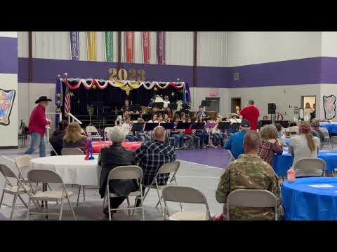 Elementary Students honoring Veterans