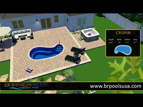 Fiberglass pools – Crispin Swimming Pool by Barrier Reef Pools USA Thumbnail